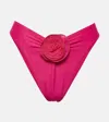 Same Rose Floral-appliqué Bikini Bottoms In Pink