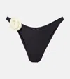 Same Rosette Floral-appliqué Bikini Bottoms In Animal Print