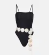 Same Shell Disc Swimsuit In Black