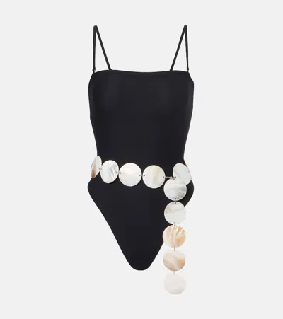 Same Shell Disc Swimsuit In Black