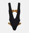 Same V Double Layer Swimsuit In Multicoloured