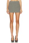 Same Wool Mini Skirt In Gray
