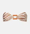 Same Zebra-print Bandeau Bikini Top