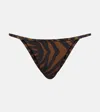 Same Zebra-print Bikini Bottoms In Multicoloured