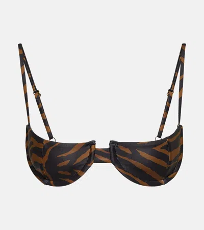 Same Zebra-print Bikini Top In Multicoloured