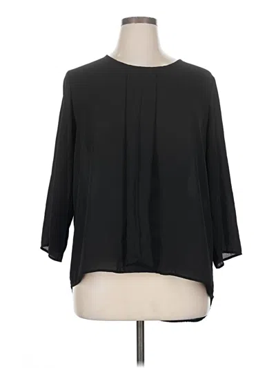 Pre-owned Sami & Jo 3/4 Sleeve Blouse In Black