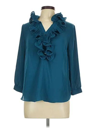 Pre-owned Sami & Jo 3/4 Sleeve Blouse In Teal