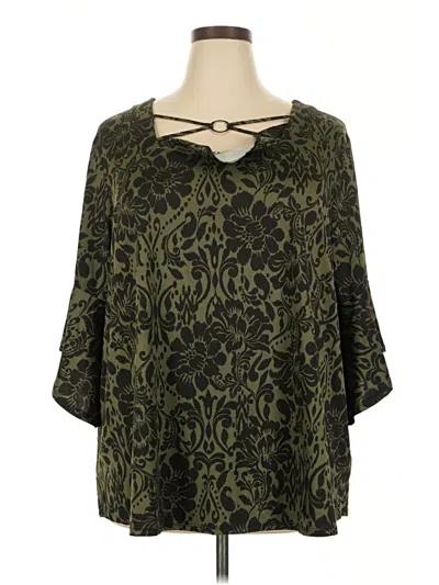 Pre-owned Sami & Jo 3/4 Sleeve T-shirt In Green