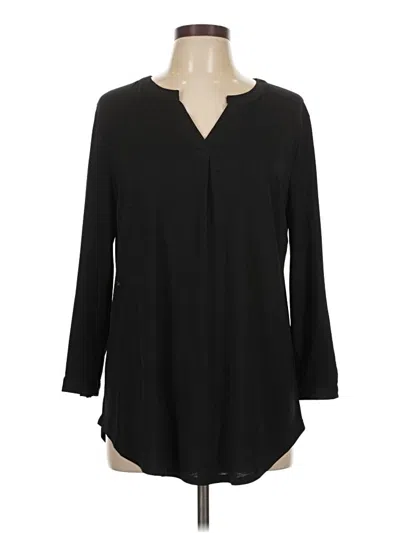 Pre-owned Sami & Jo Long Sleeve Blouse In Black