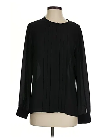 Pre-owned Sami & Jo Long Sleeve Blouse In Black