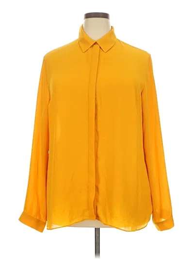 Pre-owned Sami & Jo Long Sleeve Blouse In Yellow