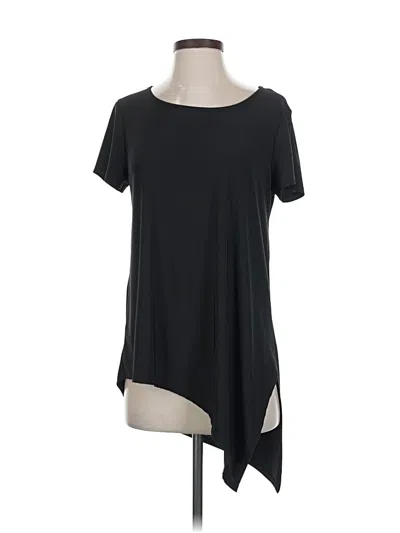 Pre-owned Sami & Jo Short Sleeve Top Black Keyhole Neckline Tops
