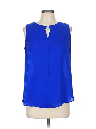 Pre-owned Sami & Jo Sleeveless Blouse In Blue