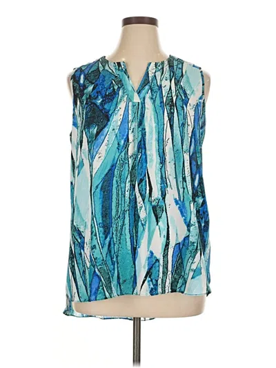 Pre-owned Sami & Jo Sleeveless Blouse In Blue