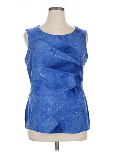 Pre-owned Sami & Jo Sleeveless Blouse In Blue