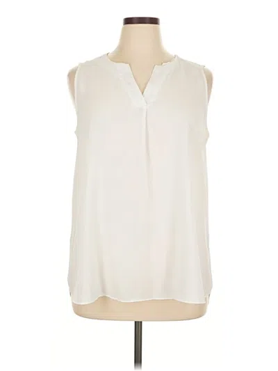 Pre-owned Sami & Jo Sleeveless Blouse In White