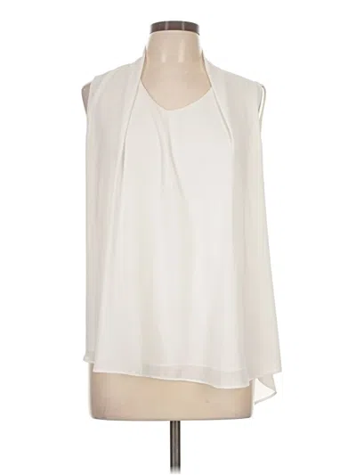 Pre-owned Sami & Jo Sleeveless Blouse In White