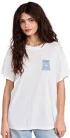 Sami Miro Vintage Scrap Mini Tee In White And Blue In White
