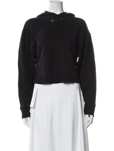 Pre-owned Sami Miro Vintage Crew Neck Long Sleeve Hoodie In Black