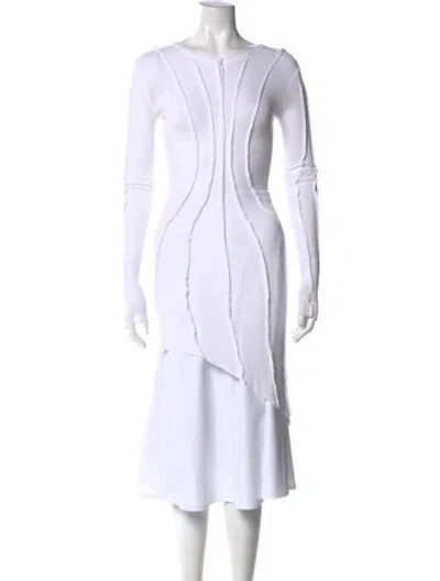 Pre-owned Sami Miro Vintage Crew Neck Long Sleeve Top In White