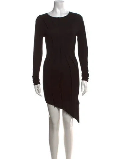 Pre-owned Sami Miro Vintage Crew Neck Mini Dress In Black