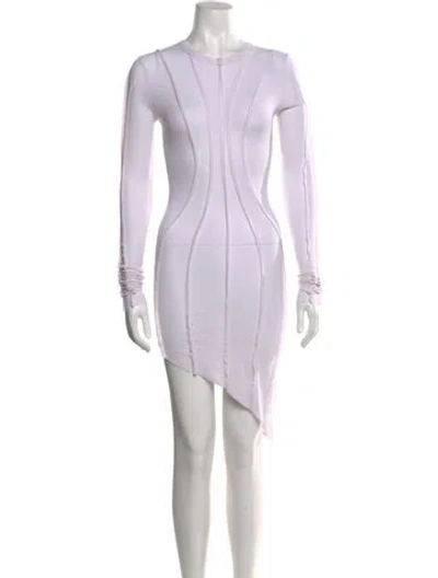 Pre-owned Sami Miro Vintage Crew Neck Mini Dress In Neutral