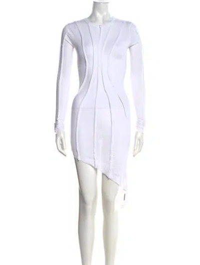 Pre-owned Sami Miro Vintage Crew Neck Mini Dress In White