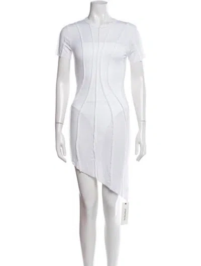 Pre-owned Sami Miro Vintage Crew Neck Mini Dress In White