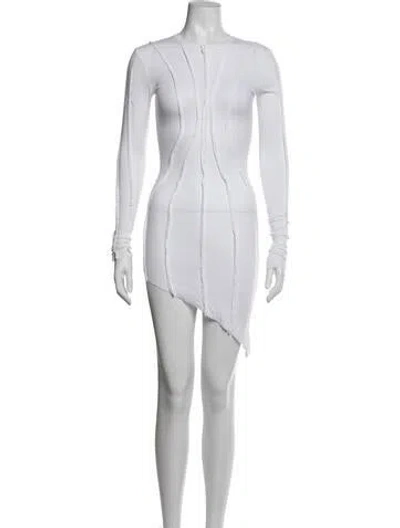 Pre-owned Sami Miro Vintage Crew Neck Mini Dress In White
