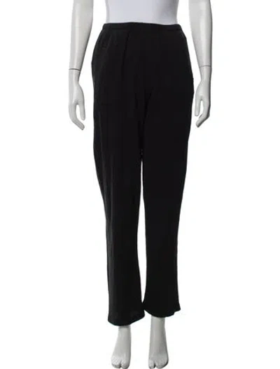 Pre-owned Sami Miro Vintage Embroidered Accent Sweatpants In Black