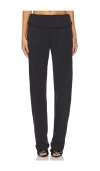 Sami Miro Vintage Foldover Sweatpants Black In Black