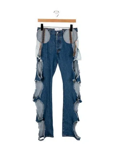 Pre-owned Sami Miro Vintage High-rise Straight Leg Jeans In Blue