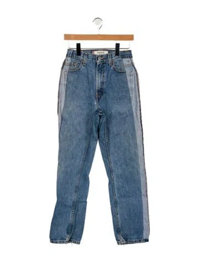 Pre-owned Sami Miro Vintage High-rise Straight Leg Jeans In Blue