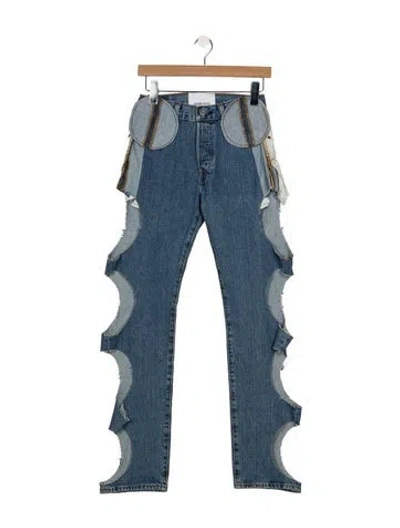 Pre-owned Sami Miro Vintage High-rise Straight Leg Jeans In Blue