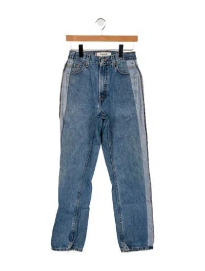 Pre-owned Sami Miro Vintage High-rise Straight Leg Jeans In Blue