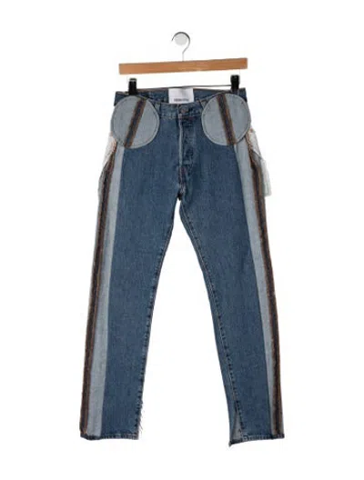 Pre-owned Sami Miro Vintage High-rise Straight Leg Jeans W/ Tags In Blue