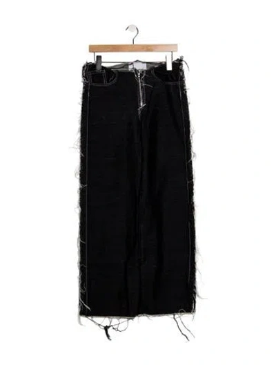 Pre-owned Sami Miro Vintage High-rise Wide Leg Jeans In Black
