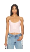 Sami Miro Vintage Low Back Double Layer Tank In Morganite