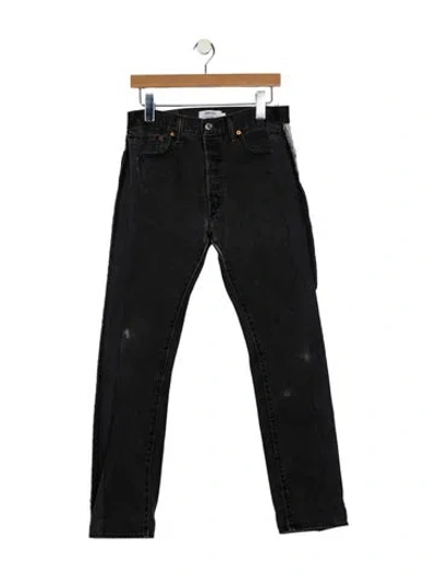 Pre-owned Sami Miro Vintage Mid-rise Straight Leg Jeans In Black
