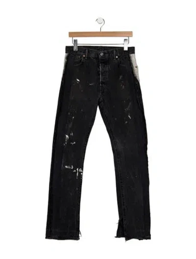 Pre-owned Sami Miro Vintage Mid-rise Straight Leg Jeans In Black