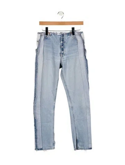 Pre-owned Sami Miro Vintage Mid-rise Straight Leg Jeans In Blue