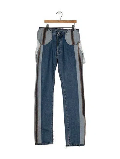 Pre-owned Sami Miro Vintage Mid-rise Straight Leg Jeans In Blue