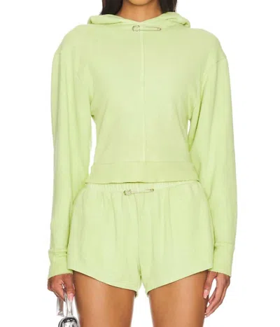 Sami Miro Vintage Mini Safety Pin Pullover Hoodie In Matcha In Multi