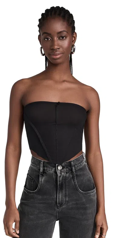 Sami Miro Vintage V Cut Tube Top Black