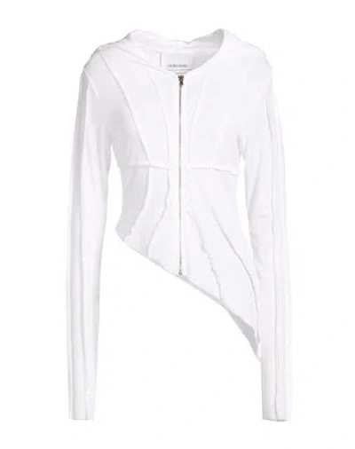 Sami Miro Vintage Woman Sweatshirt White Size Xl Tencel, Elastane