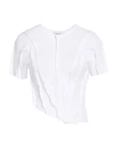 Sami Miro Vintage Woman T-shirt White Size Xl Tencel, Elastane