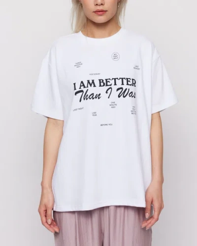 Samii Ryan Better Today Oversized Tee In White