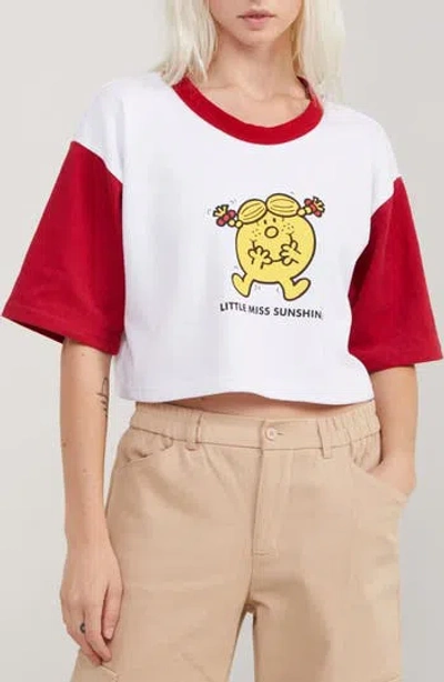 Samii Ryan Little Miss Sunshine Graphic Crop T-shirt In White/red