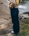 Samii Ryan Overdye Printed Smiley Denim Pants In Dark Blue