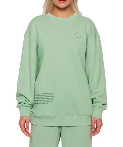 Samii Ryan Smiley Connections Crew Sweatshirt In Green